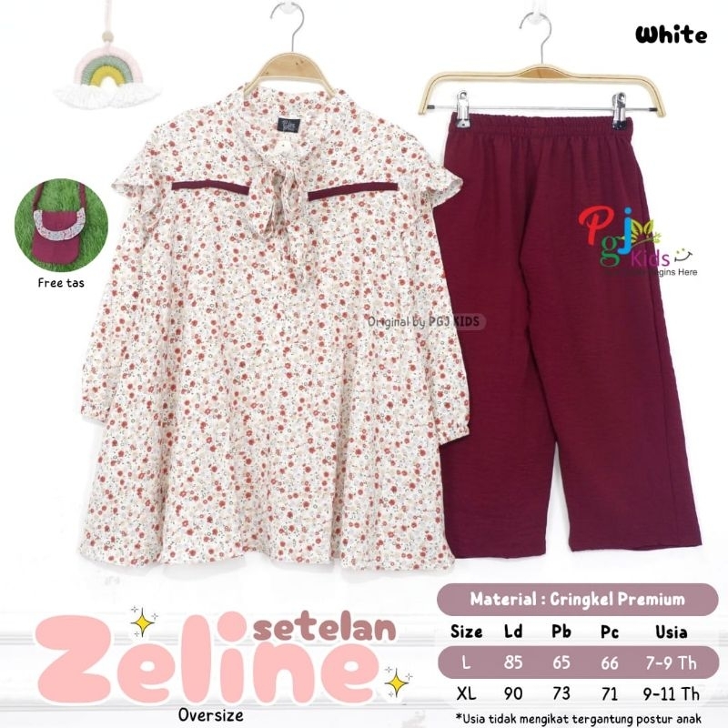 100% ORI Zeline daily set anak by PGJ Kids / L XL