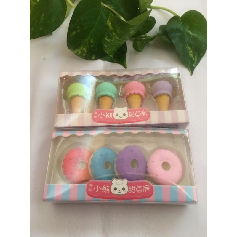 

PENGHAPUS SETIP FANCY DONAT ES KRIM ISI 4 PCS