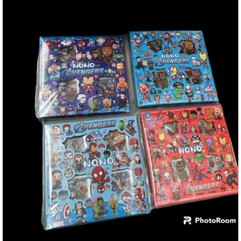

Stiker Avengers Waterproof Stiker Nono Box Isi 100 Lembar Motif Kartun Lucu Anti Air