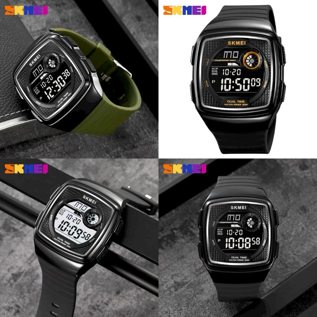 PENGIRIMAN INSTANT -- Jam Tangan Pria  skmei 2208 rubber  water resist original