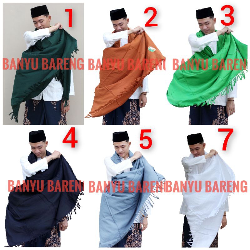 Sorban Rida Hijau Polos Panjang Rida Solo Rayon Surban Habib Haji