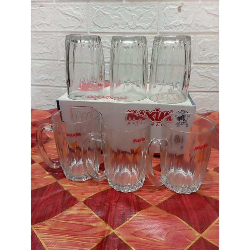 *Gelas maxim Jumbo**kapasitas 340ml*Gelas tebalCocok untuk teh atau kopi1 kotak isi 6 pcs Batam