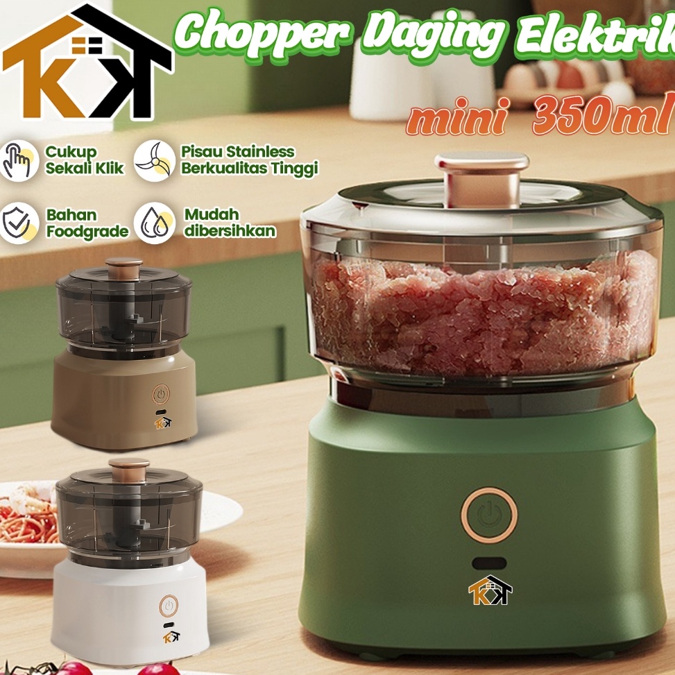 NOb KK Chopper Daging Mini Elekterik 35ml Simple Praktis  Mini Food Chopper Multifungsi 35ml Blender
