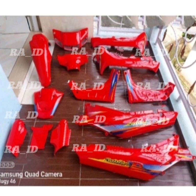 Body Satria Lumba Merah merah Full Set Halus Suzuki Satria Lumba Cover Bodi Halus Fullset Satria