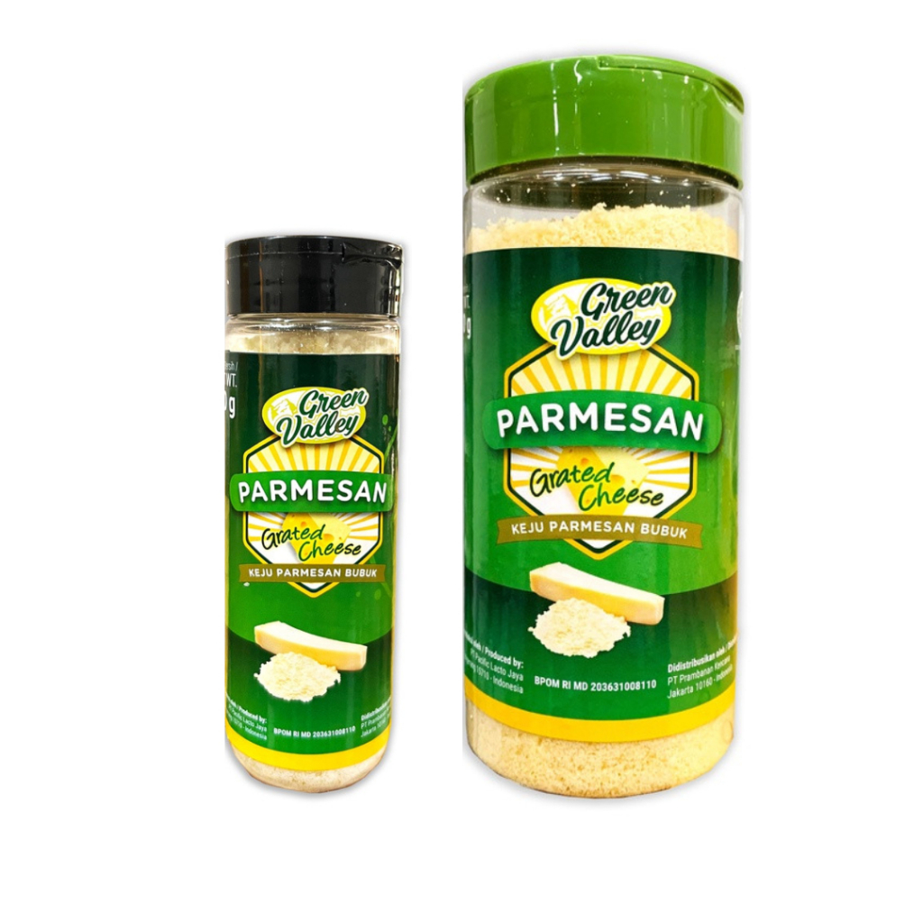 

GREEN VALLEY Grated Parmesan 80/200g - Keju Parmesan Parut