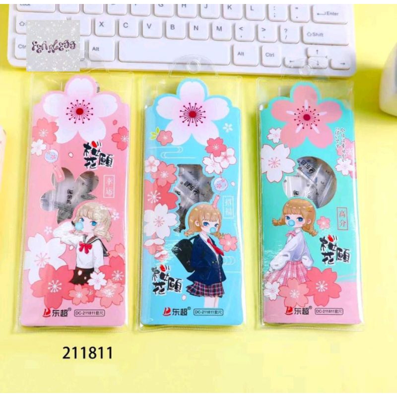 

✯FL✯|Penggaris set 4in1 korean