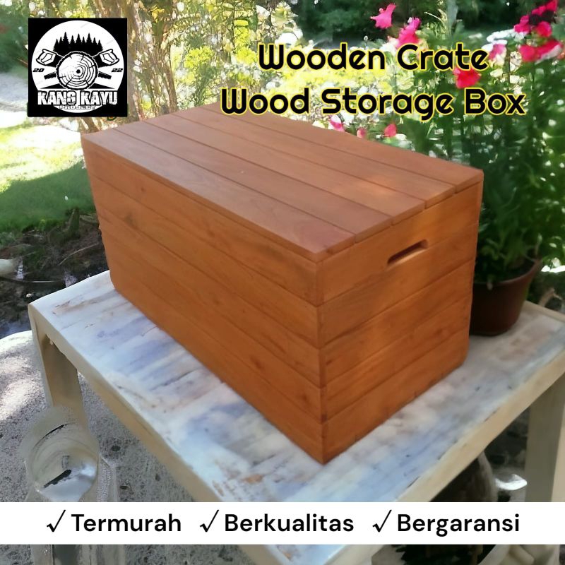 wooden crate krat kayu peti kayu tempat penyimpanan serbaguna