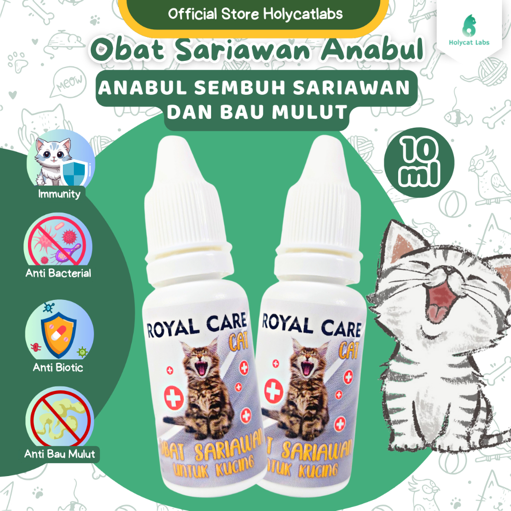RAWAN Royal care obat sariawan dan bau mulut kucing 10ml