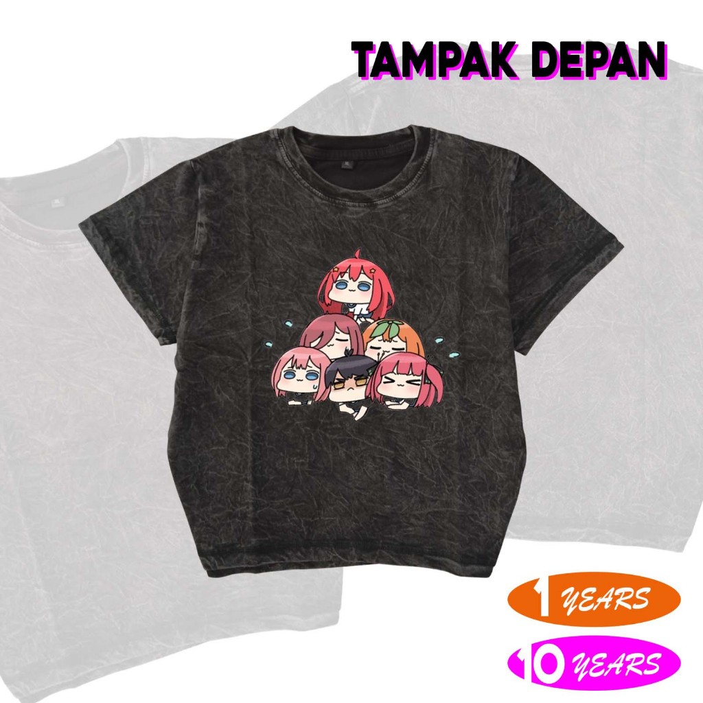 Baju/kaos anak washed AIKATSU idol stars bahan premium