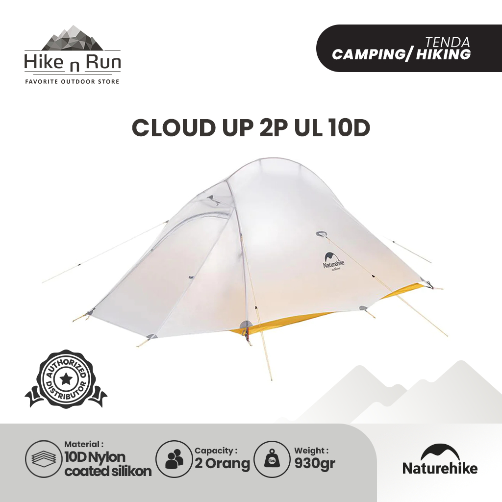 Naturehike NH19ZP017 Cloud UP Tenda Ultralight 2 orang 10D