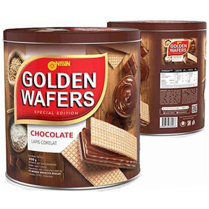 

NISSIN GOLDEN WAFERS CHOCOLATE KALENG 300GR