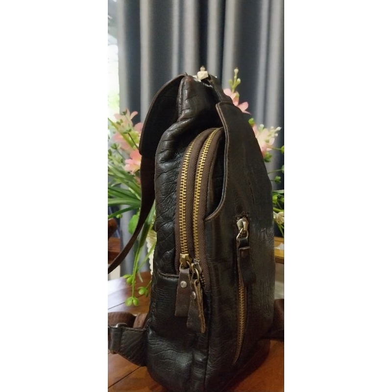 Tas pria |preloved no brand | Kulit Asli