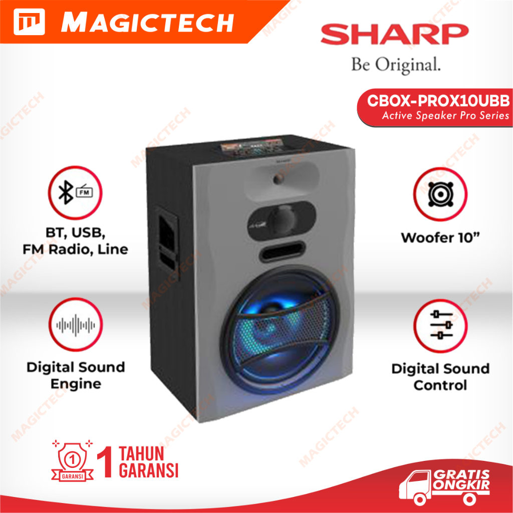 SPEAKER AKTIF SHARP PRO X SERIES CBOX-PROX10UBB 10" Inch