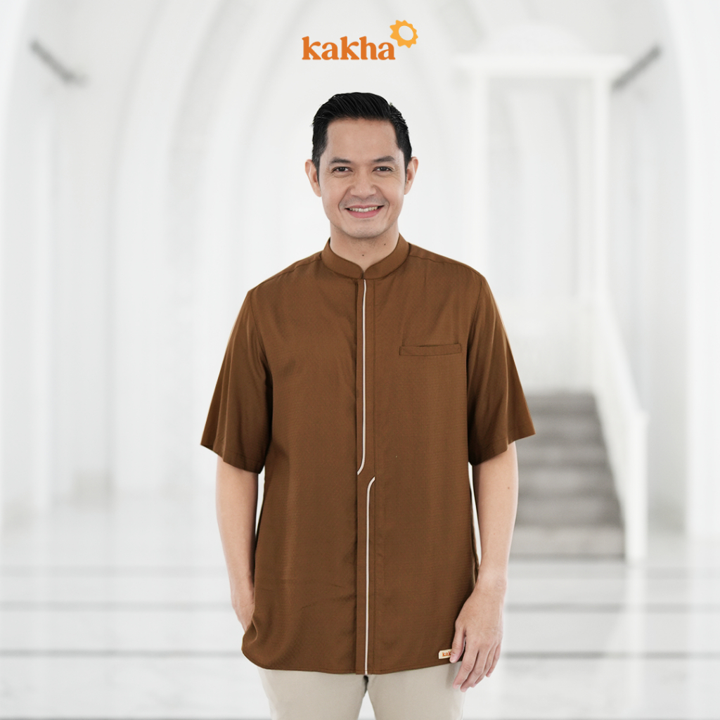 Kakha x Alyssa Soebandono - Sarimbit Keluarga Kapuas (A) / Baju couple keluarga / Sarimbit Keluarga / Baju muslim couple-Koko Ayah Pendek