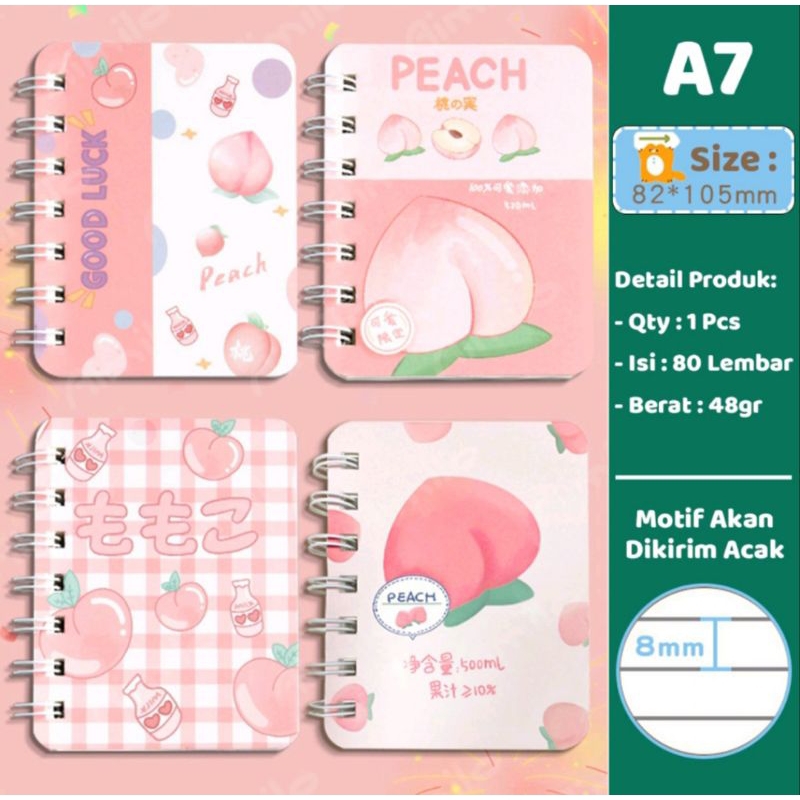 

[READY] DStore Notebook A7 Buku Aesthetic Diary Buku Jurnal Buku Catatan Buku Note Stiker Buku Tulis