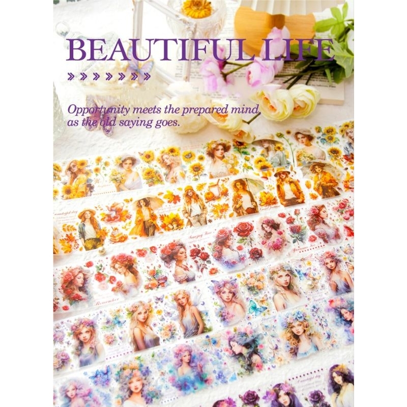 

Beautiful Life Girl Sticker PET Tape by loop