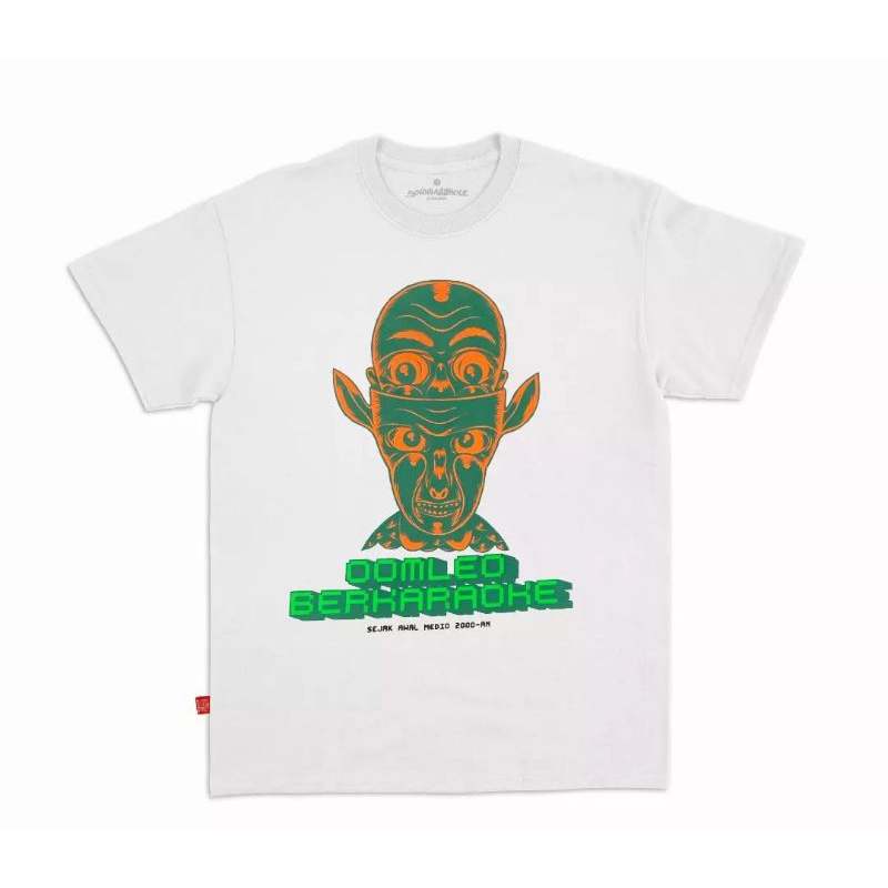 T-SHIRT KAOS OOM LEO BERKARAOKE WHITE