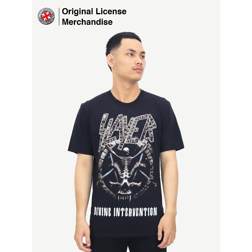 Kaos Baju Metal Band Musik Pria Unisex Dewasa Premium Import Cotton SLAYER Original Divine Intervent