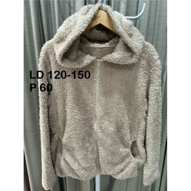(SALE) Sherpa Jacket Hoodie Cream