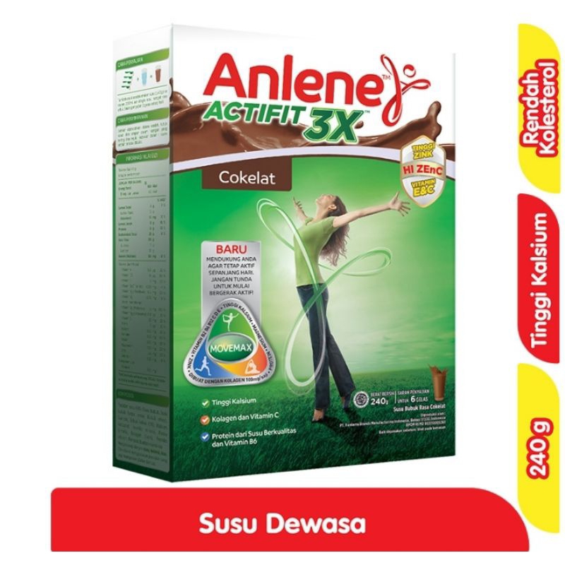 

Anlene Actifit Susu Bubuk Cokelat 240 g