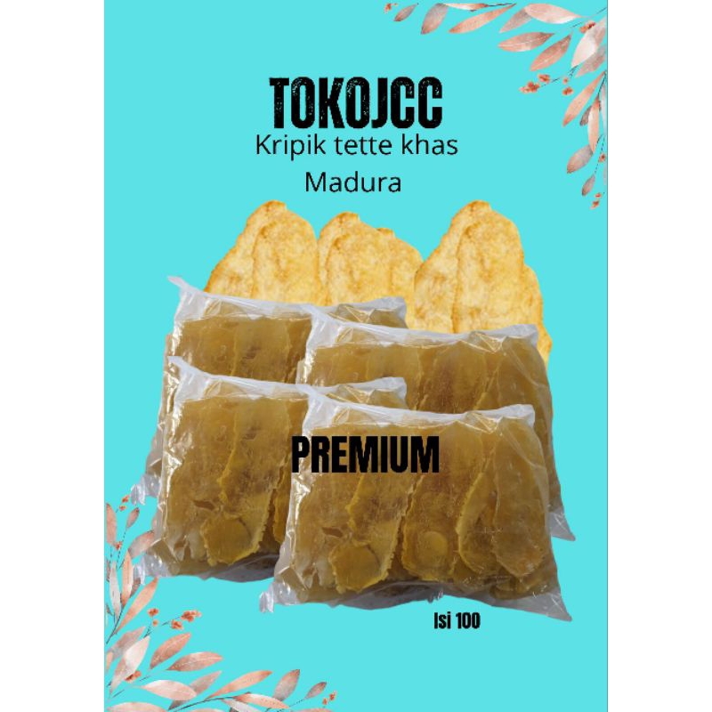 

Kripik Tette, PREMIUM (100 pcs) Krupuk,Kripik singkong, Opak tela, kripik kepeng, kripik khas Madura