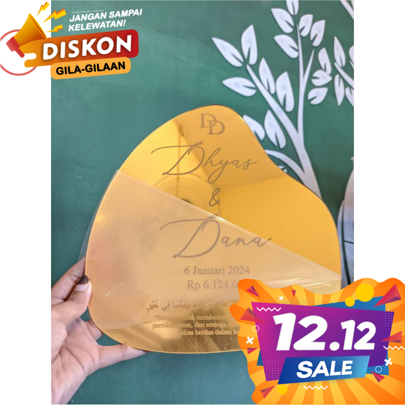 AKRILIK MIROR GOLD TETES AIR MIROR GOLD GRAFIR