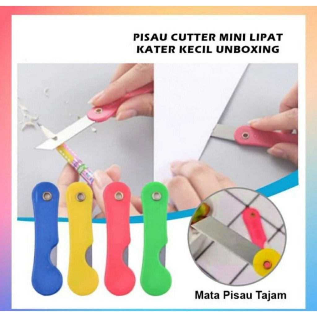 

Pisau Cutter Lipat Mini Serbaguna Kecil Dompet Warna Warni - Hijau