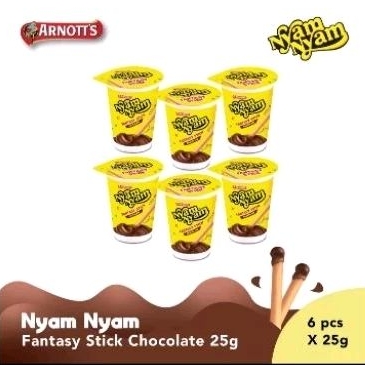 

Nyam nyam Fantasy stick chocolate 25gr ( isi 6pcs )