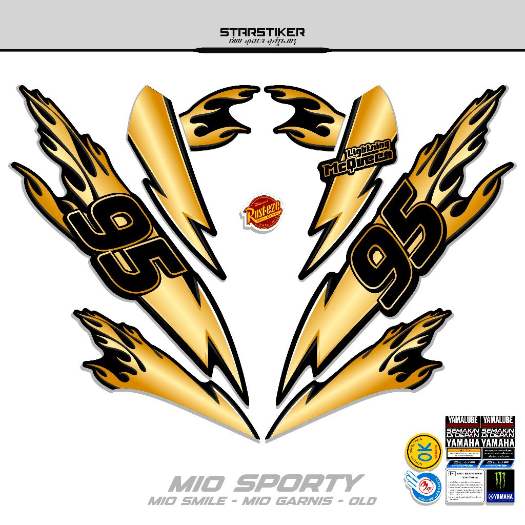 striping MIO SPORTY / setiker motor / striping motor / variasi body motor / lapisan body motor / sko