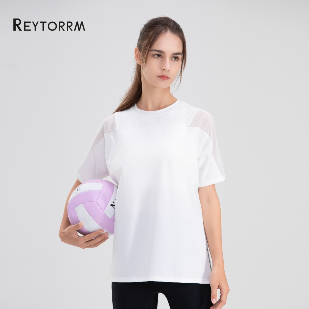 Reytorrm Kaos Sport Baju lengan Pendek Wanita Olahraga Gym Yoga T-shirt  Oversize（DX052) Image 7
