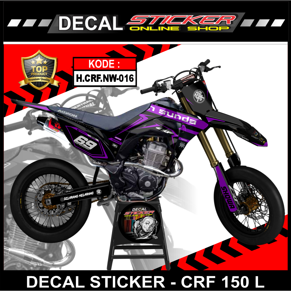 STIKER CRF DECAL STIKER CRF 150 L FULLBODY GRAFIS KEREN