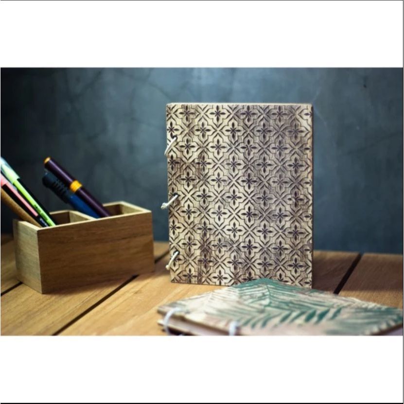 

Wooden Notebook - Batik