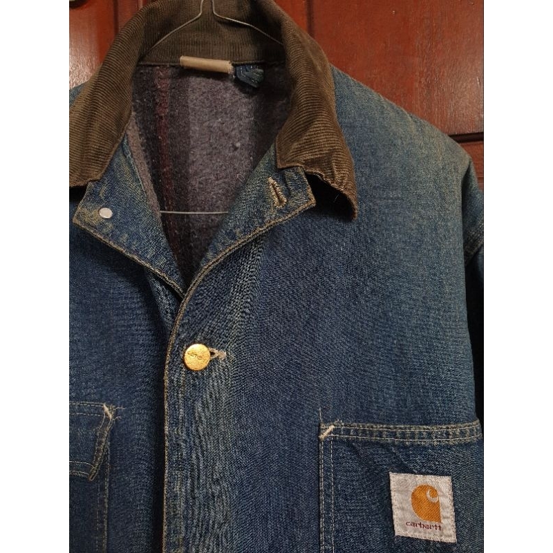 Vintage Carhartt Denim Chore Coat Jacket "Lined", not detroit