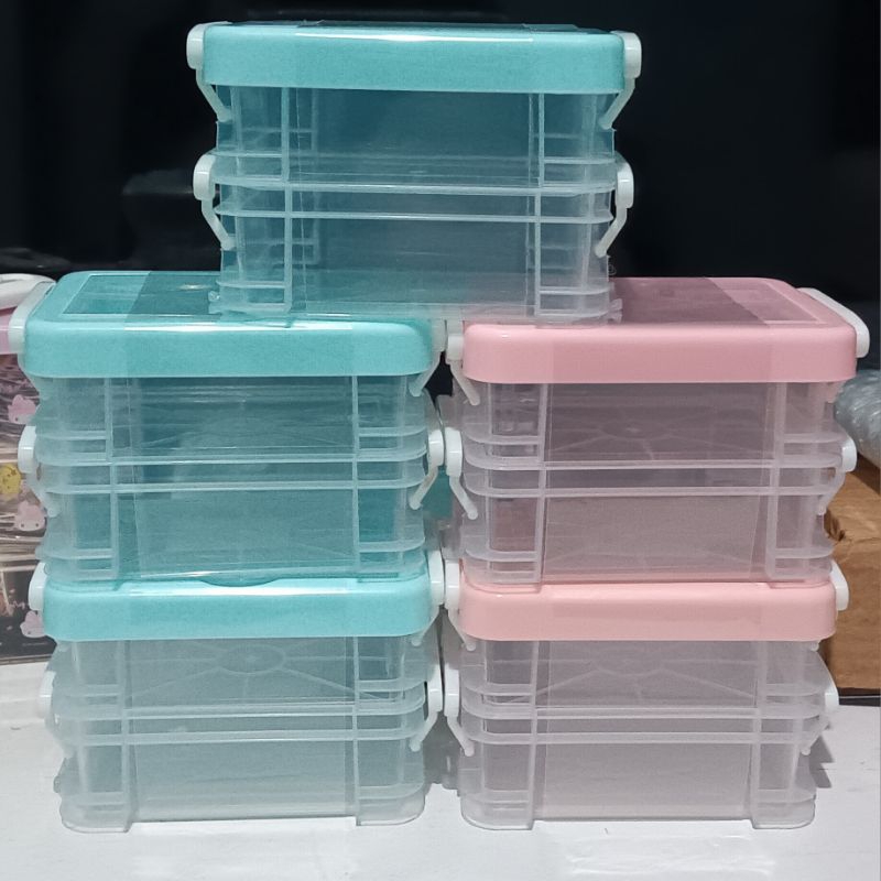 storage box photocard pc 2 layer mr.diy