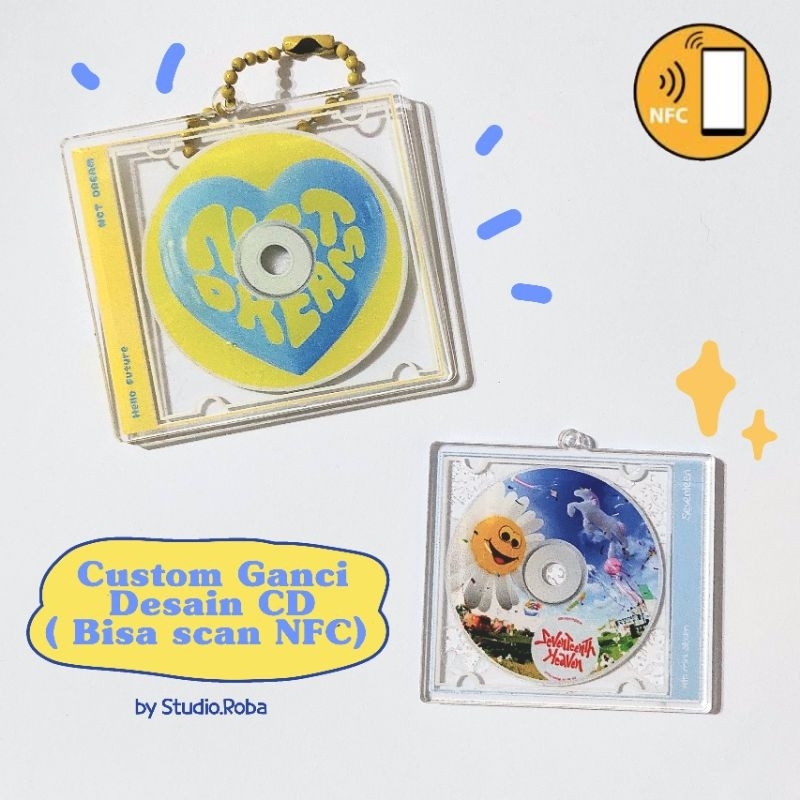 Custom Keyring NFC Desain CD
