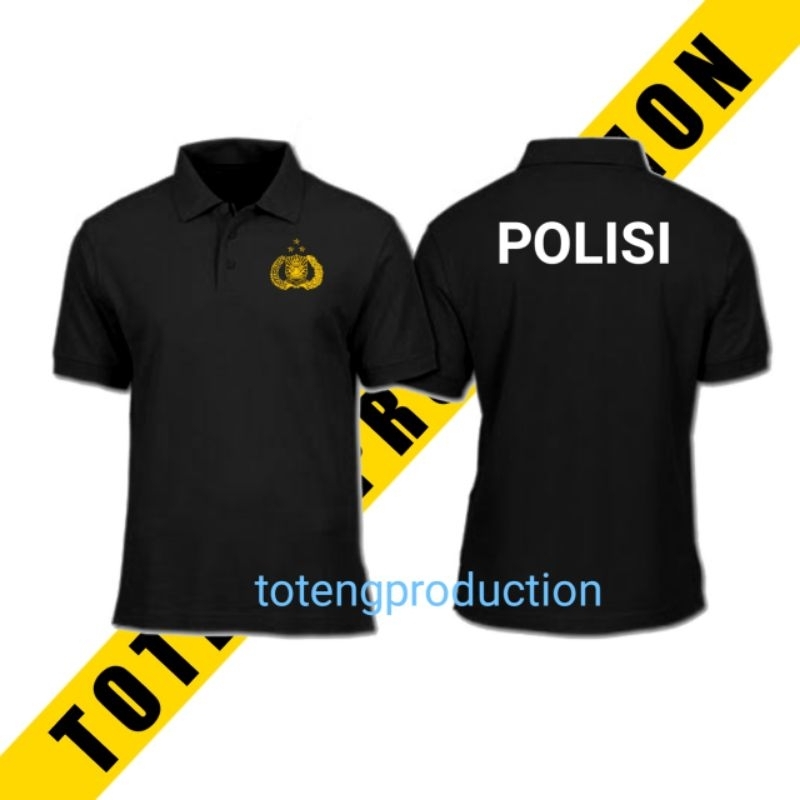 Tshirt atasan pria baju kaos polo kerah distro Polisi baru murah