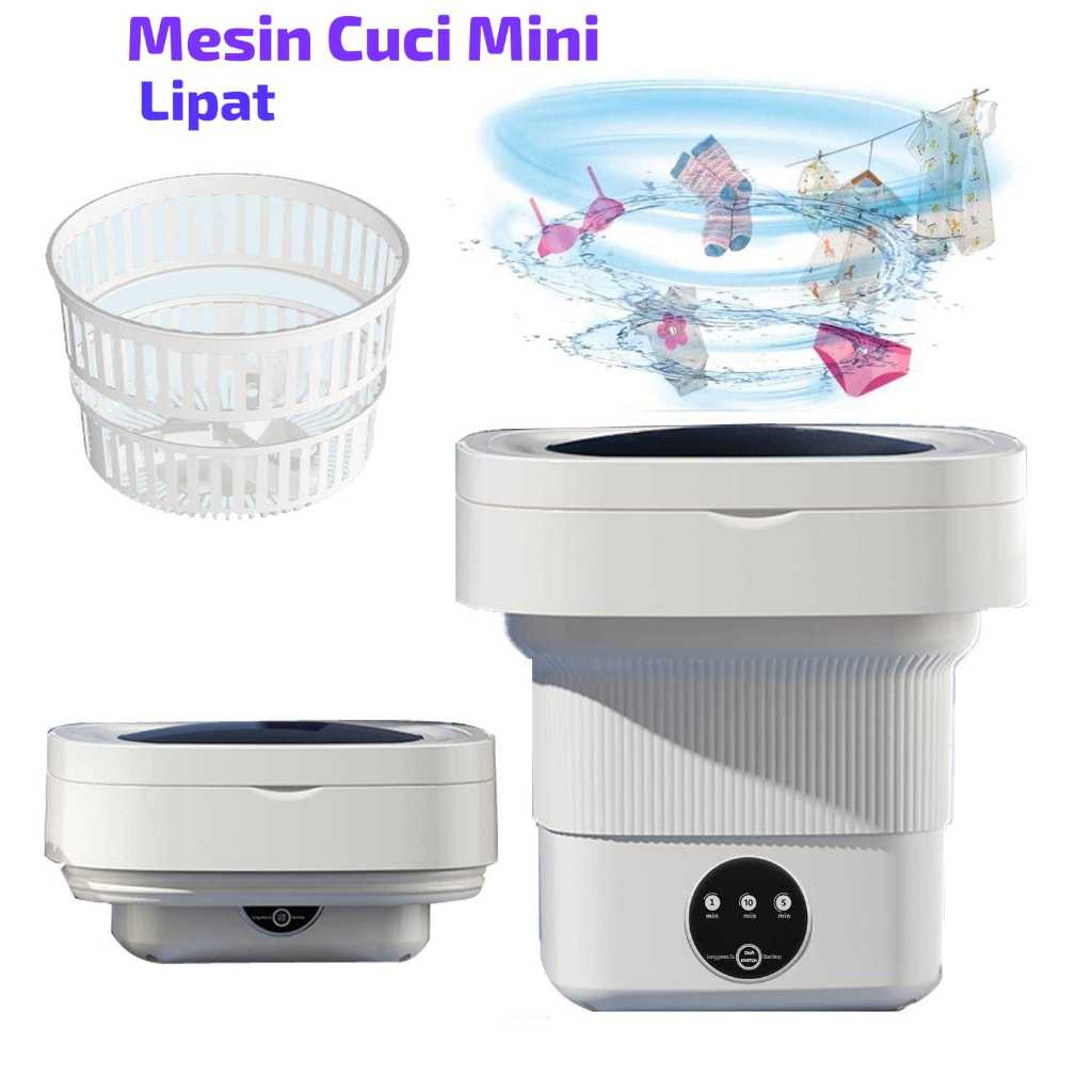 Mesin Cuci Mini Lipat Portable Mesin Cuci Mini Lipat Foldable Washing Machine 8L