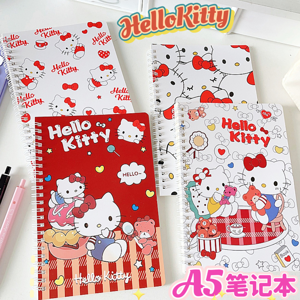 

HELLO KITTY BUKU TULIS ANAK / BUKU TULIS A5 ISI 60 LEMBAR / RING BOOK MODEL HELLO KITTY BUKU SEKOLAH ANAK A5