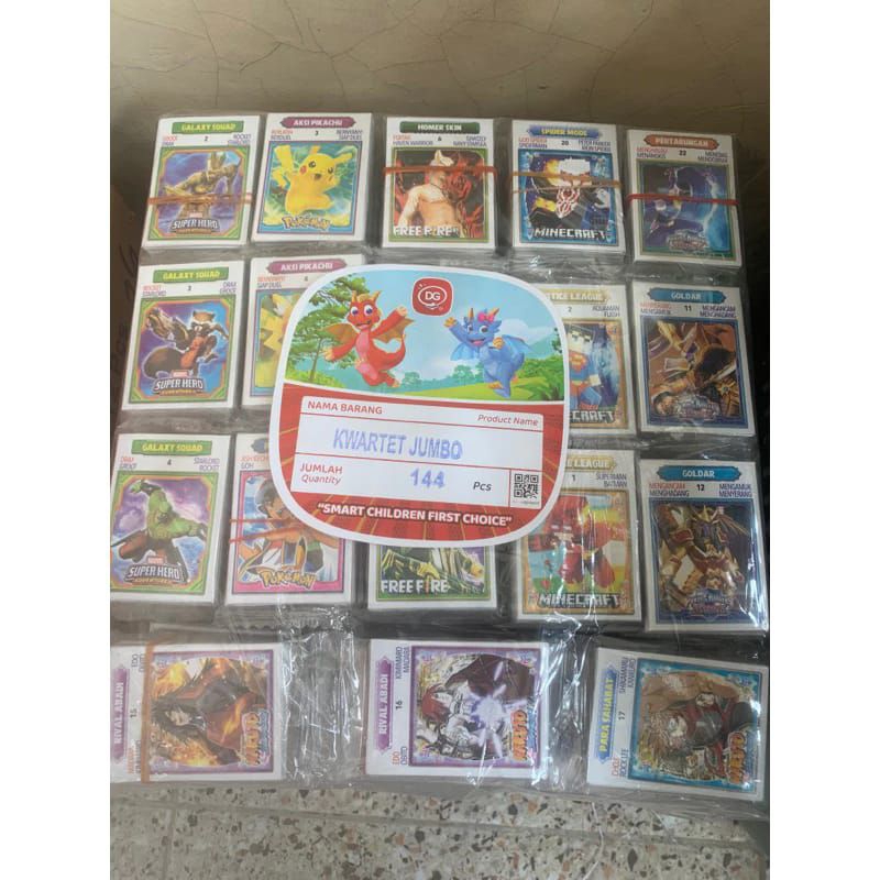 mainan kartu kwartet DG jumbo / kuartet / mainan jadul 90 an / mainan anak murah