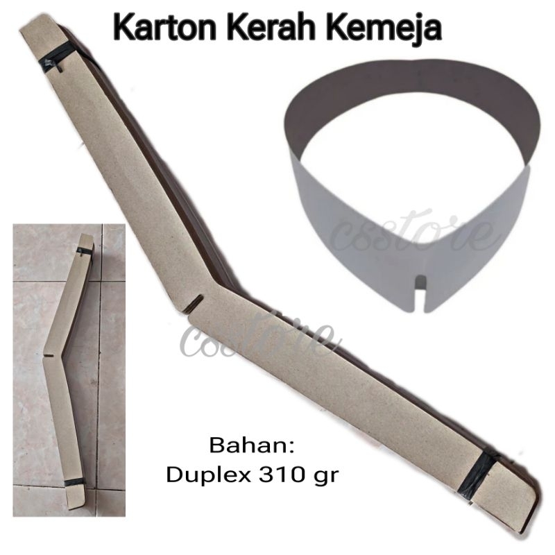 50 Lembar Karton Kerah Kemeja Karton Tulangan Leher Kerah Pakaian Karton Penyangga Kerah Kemeja