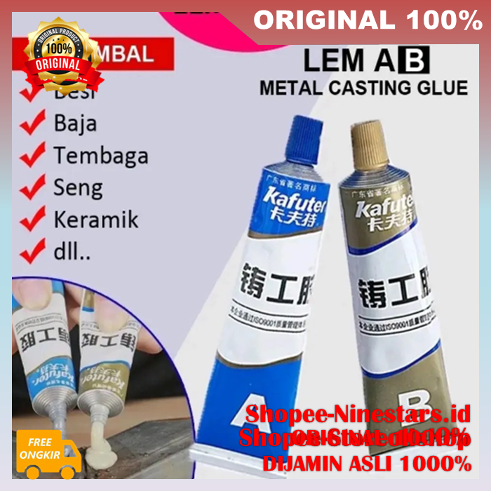 Lem AB Besi Super Kuat Tahan Panas 100gr 100% ORIGINAL