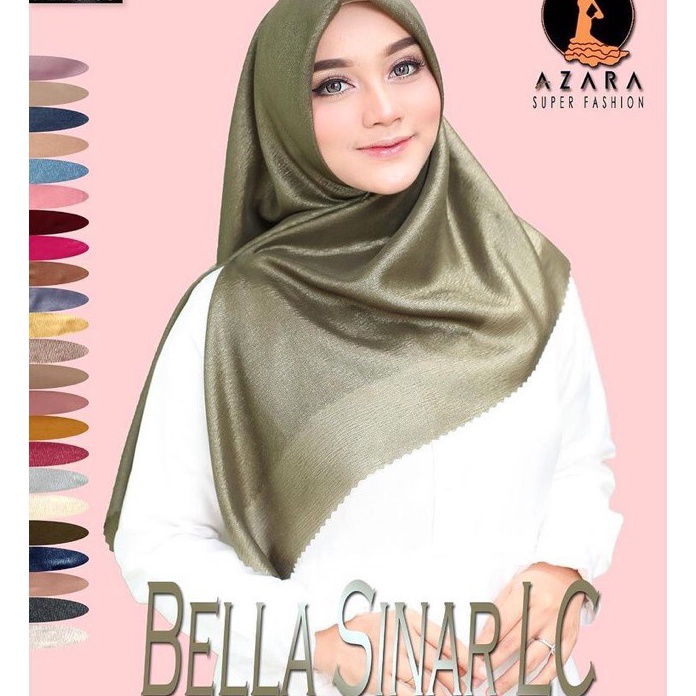 TERMURAH Bella Sinar Glowing AZARA LasercutHijab Segiempat Bella Sinar AZARA Lasercut
