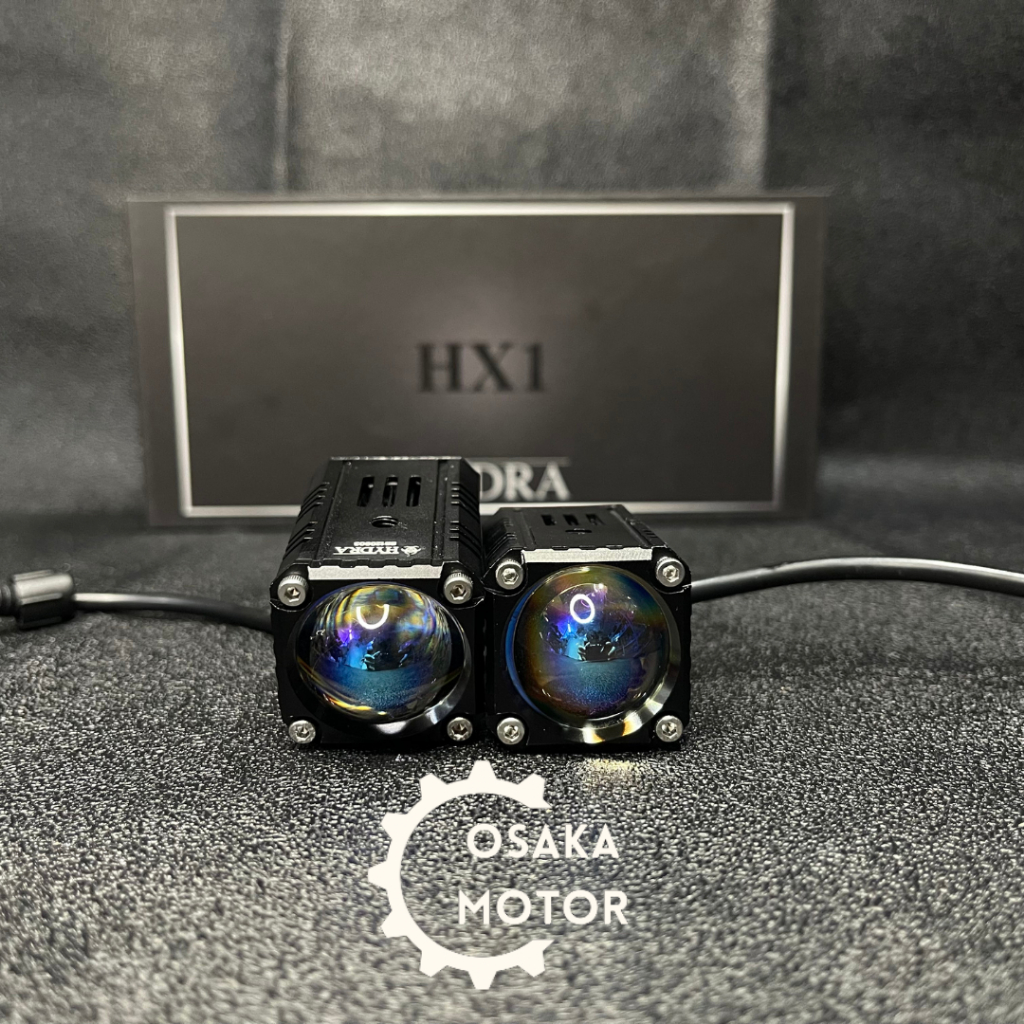 Mini Projie HX1 HYDRA Hi Loo Putih Kuning Demon Eyes Lampu Tembak HX1+ Putih Putih 40 watt 12 Volt 2