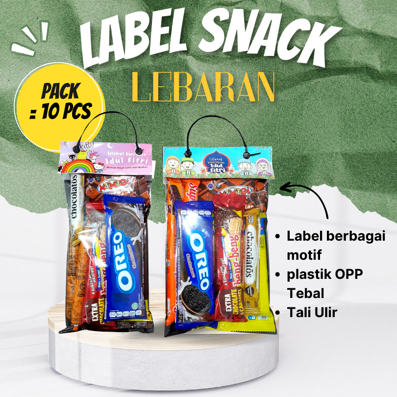 

Tas label lebaran / Tas hampers plastik/ THR snack/ Tas Jajan Hari Raya/ THR Idul Fitri