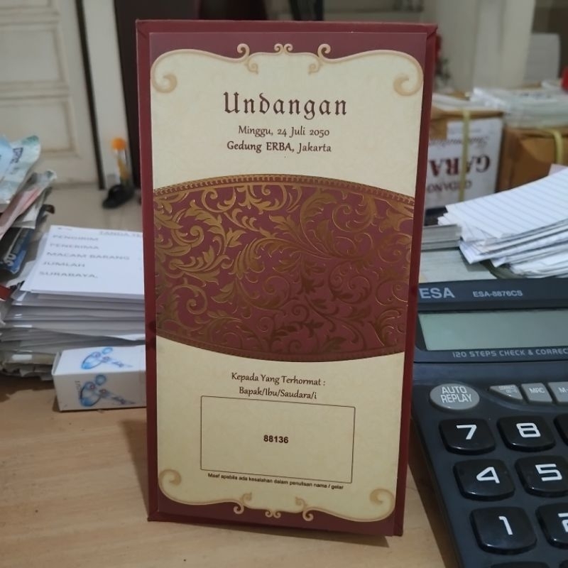 UNDANGAN ERBA 88136 COVER KOSONGAN