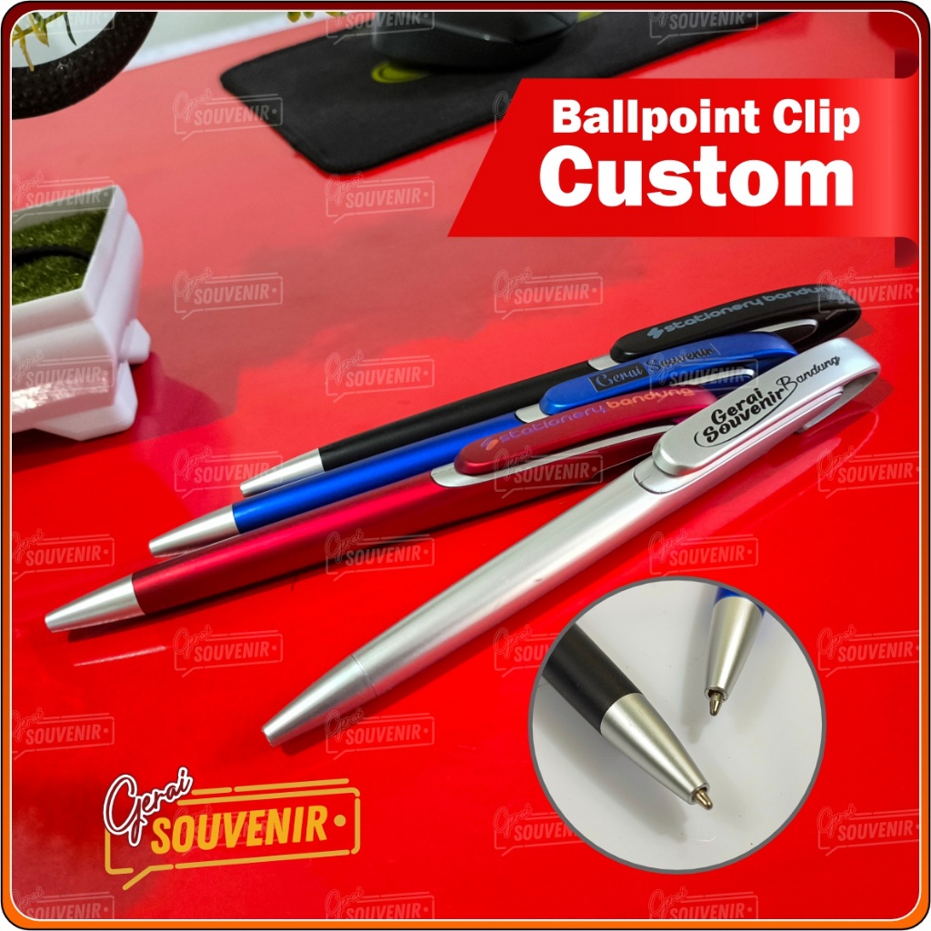 

Ballpoint Pena pulpen Clip Bolpen Klip Murah CUSTOM LOGO NAMA SOUVENIR UV Souvenir Pernikahan Acara promosi perusahaan model cetek tinta hitam beragam warna