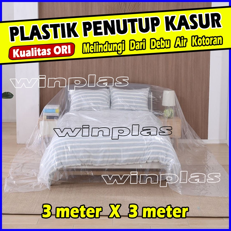 Plastik Meteran Tutup Furniture Penutup Pelindung Funitur Bungkus Barang Sofa Ranjang Kasur Spring B