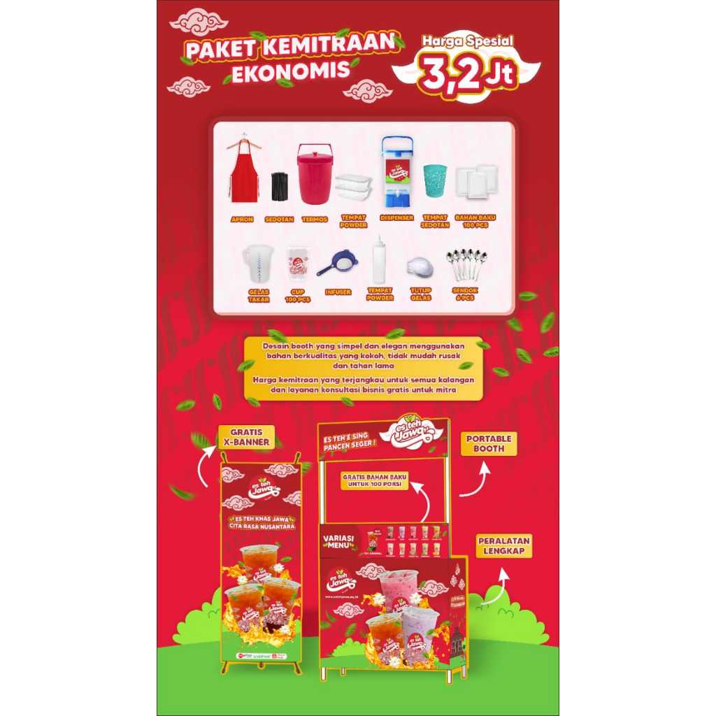 

Paket Kemitraan Es Teh Jawa Khusus Kak Marisa Kutai Barat