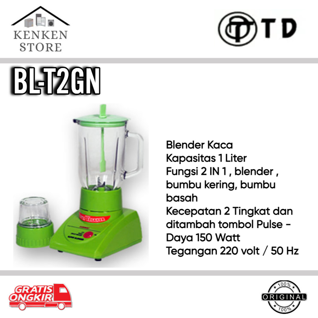 BLENDER KACA TD BL-T2GN BLENDER NASIONAL TD