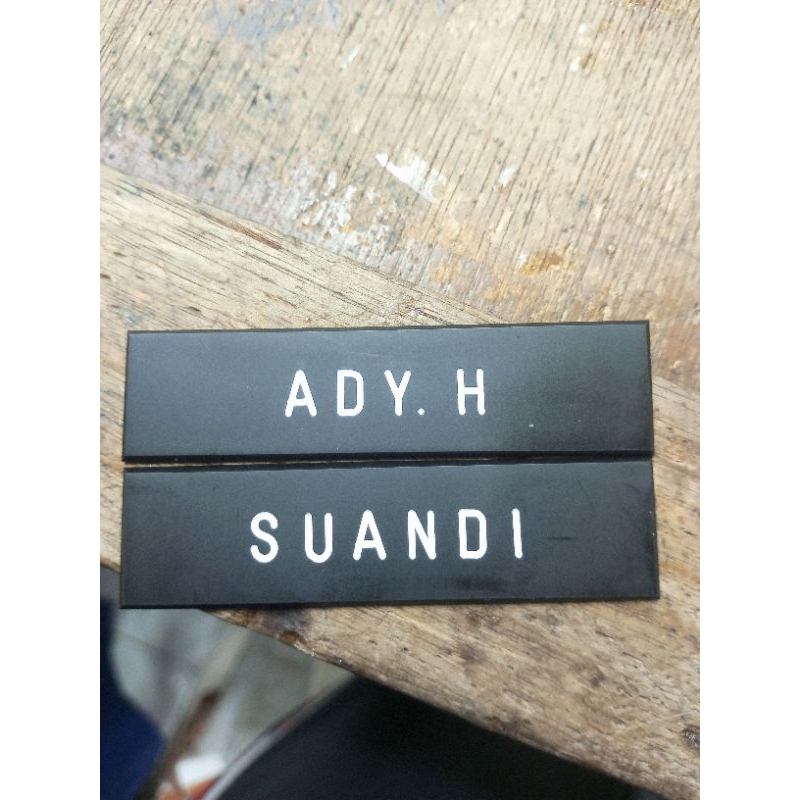 

papan nama pdh non fiber l papan nama biasa l name tag grafir doff